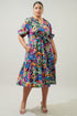 Santa Elena Wynette Tiered Midi Dres Curve